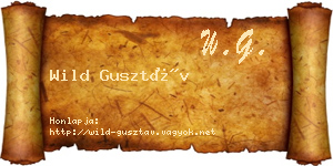 Wild Gusztáv névjegykártya