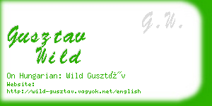 gusztav wild business card